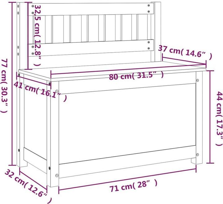 Produktbild vidaXL Sitzbank (80 cm)