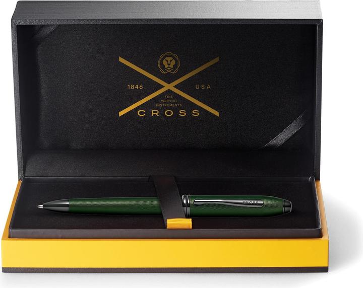 Actual product image Cross Twist action biros Townsend Green fine textured Gift box (Green fine-textured, 1 x)