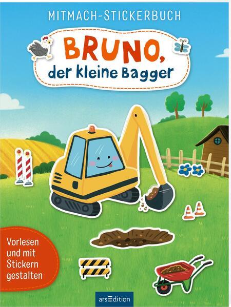 Produktbild Mitmach-Stickerbuch  Bruno, der kleine Bagger