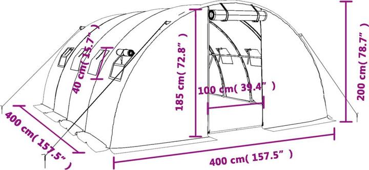 Immagine prodotto vidaXL Gewächshaus