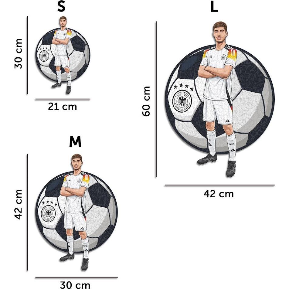 Thumbnail - Iconic Kai Havertz (Deutsche Nationalmanschaft) - Holz Puzzle Grösse S (150 Teile) (150 Teile)