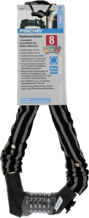 Produktbild Fischer Kettenschloss Zahlen Reflex 80cm 8mm (80 cm)