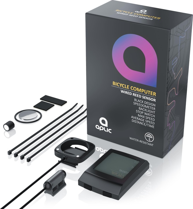 Immagine prodotto Aplic Velocomputer, computer per bici - tachimetro per bici computer tachimetro - illuminazione di sfondo