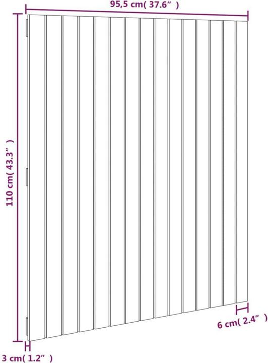 Immagine prodotto vidaXL Chloé (95,5 x 3 x 110 cm)