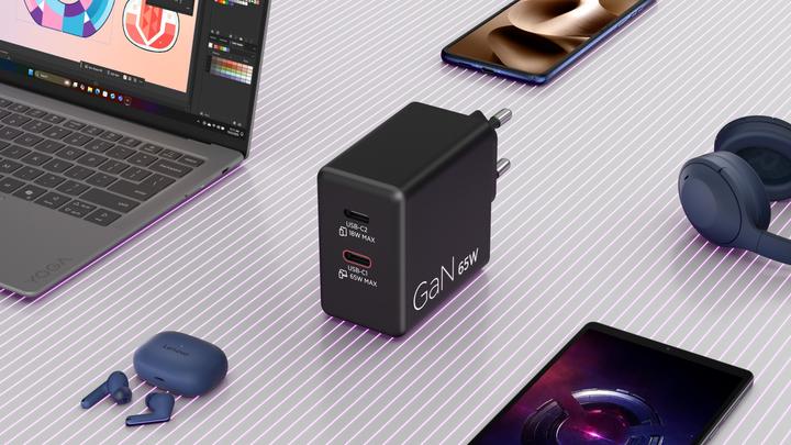 Immagine prodotto Lenovo Caricatore doppio USB-C 65W GaN (65 W)