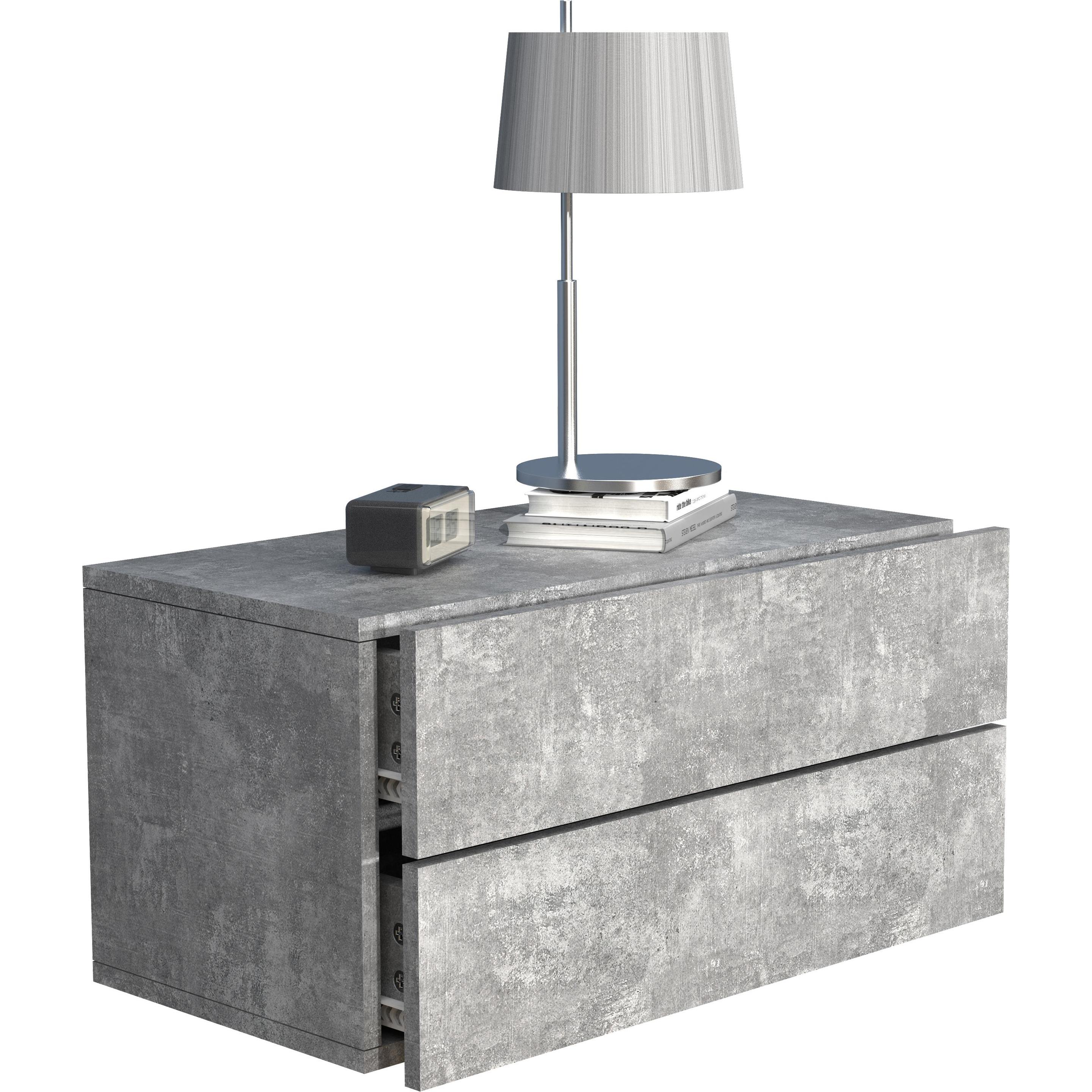 Thumbnail - VCM, Nachttisch, Holz Wandschublade Nachtschrank Wandboard Schublade Konsole Nachttisch Usal L 60 cm (60 x 32 cm)