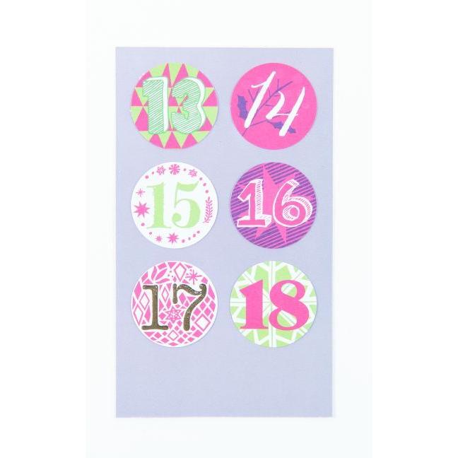 Rico Design Adventskal.Sticker,rot/grün.08792.76.66