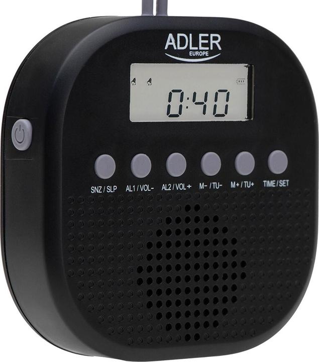 Actual product image Adler Interactive solution | Waterproof universal radio | AD 1912 | Alarm function | Black (FM)