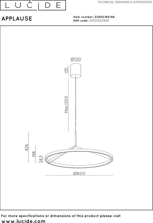 Produktbild Lucide Applause (1800 lm)