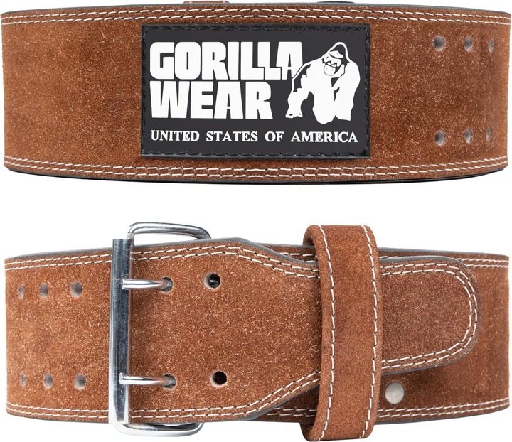 Immagine prodotto Gorilla Wear Cintura di sollevamento da 4 pollici in pelle marrone