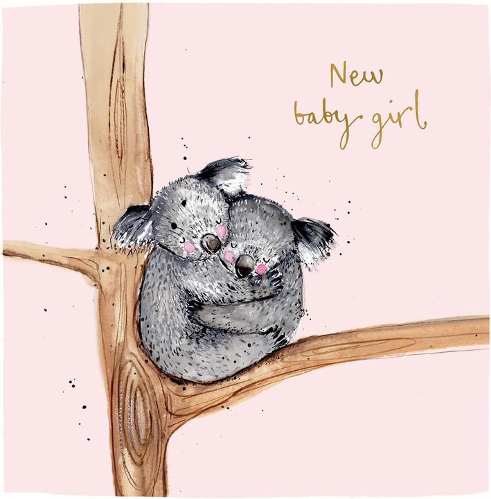 Cart Glückwunschkarte New Baby Girl (1 Stk.)