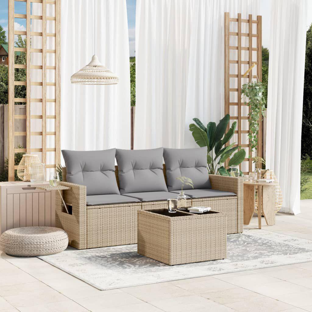 Thumbnail - VidaXL, Gartenlounge, 10-tlg. Garten-Lounge-Set mit Kissen