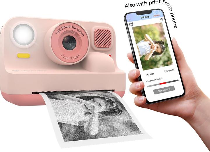 Actual product image Denver KCA-1374 Bluetooth Rose Kinderkamera