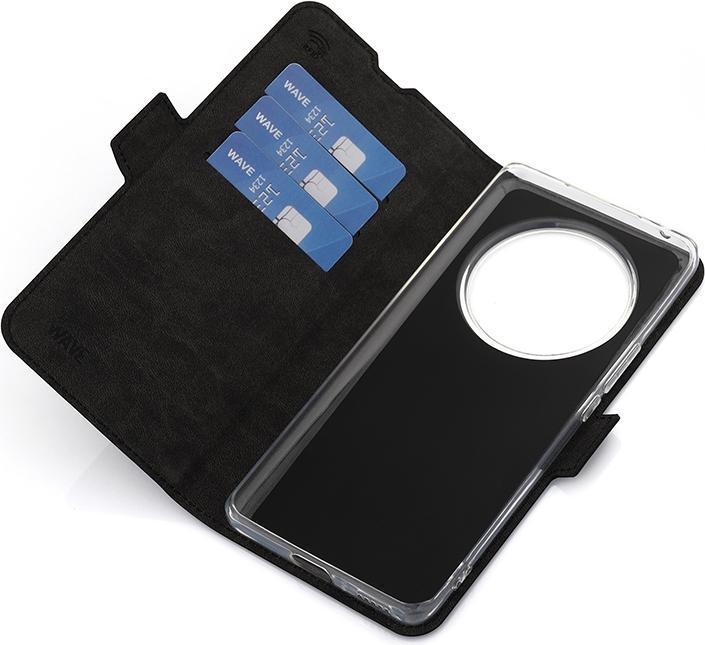 Actual product image Wave BookCase -suojakuori, Honor Magic6 Lite, musta (Honor Magic6 Lite)