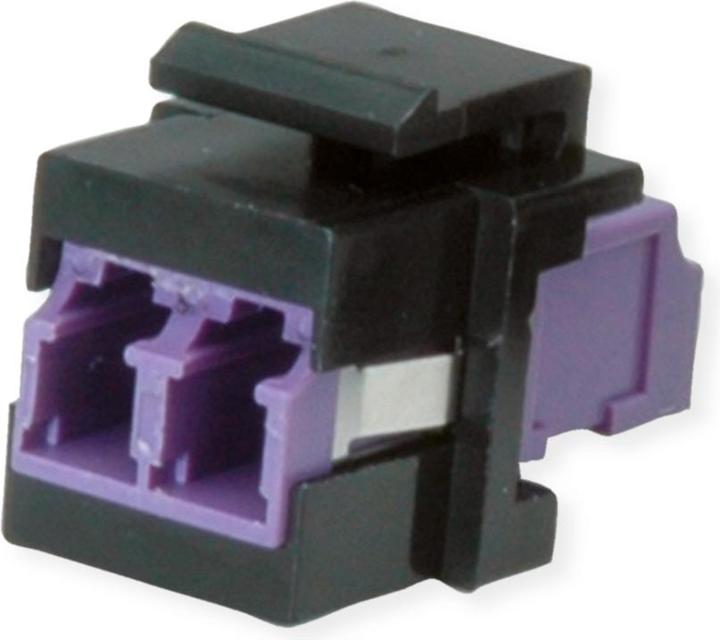 Actual product image Secomp ROLINE FO Keystone Jack, OM4, LC, M-M, Duplex (Keystone module)