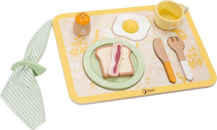 Immagine prodotto Classic World Set da colazione vintage in legno con vassoio, 13 pezzi.