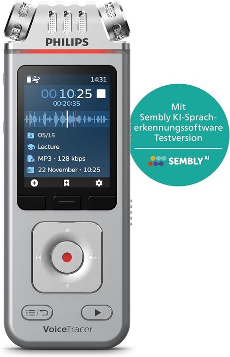 Actual product image Philips DVT4115 Digital Voice Tracer (8 GB)