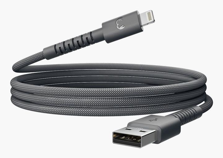 Actual product image Fresh'N Rebel Fresh 'n Rebel USB-A zu Lightning silicon geflochtenes Kabel "FlexWave" 70cm, Storm Grey (0.70 m, 12 W)
