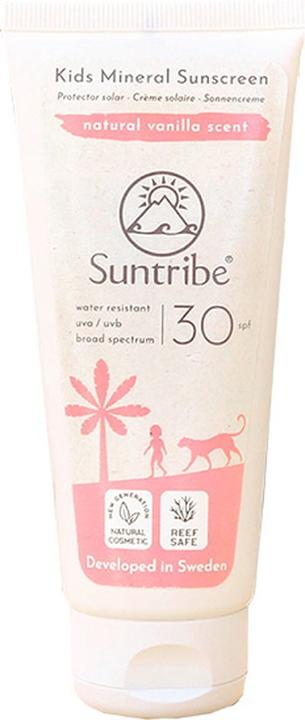 Actual product image Suntribe Mineralische Bio-Sonnencreme Kids (Suntan cream, SPF 30, 100 ml, 1 g)