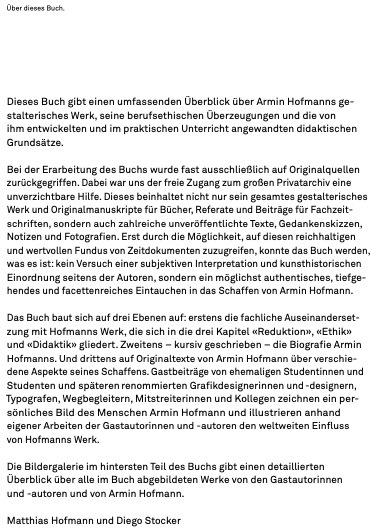 Actual product image Armin Hofmann. Reduktion. Ethik. Didaktik (German, Matthias Hofmann, 2024)