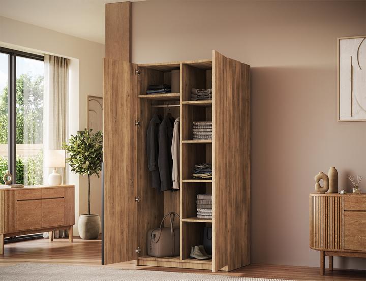Produktbild ADRK Furniture Bregma II Hinged Wardrobe (100 x 58 x 204 cm)