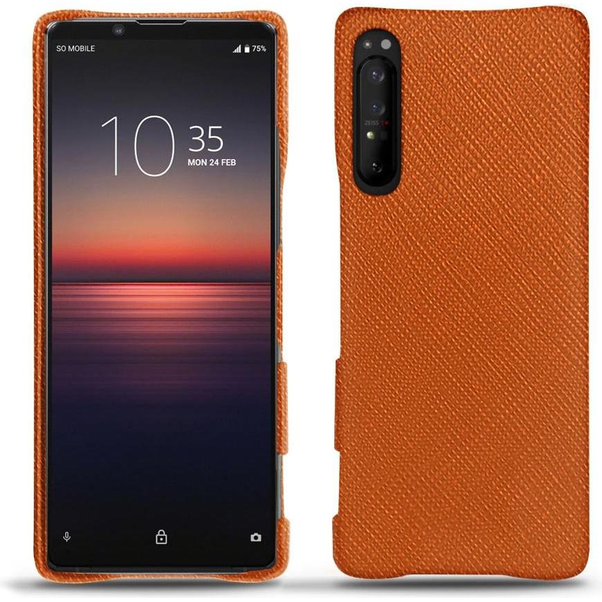 Noreve Lederschutzhülle (Sony Xperia 1 II), Smartphone Hülle, Orange