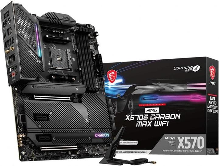 Actual product image MSI Mpg X570s Carbon Max Wifi (AM4, AMD X570, ATX)