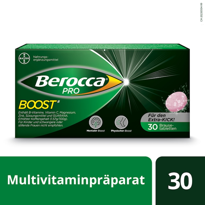 Immagine prodotto Berocca PRO Pro Boost (30 Pezzo/i, Compressa effervescente, 195 g)