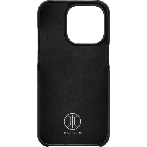 JT Berlin Echtleder Kreuzberg Backcover Apple iPhone 14 Schwarz (Apple iPhone 14), Smartphone Hülle, Schwarz