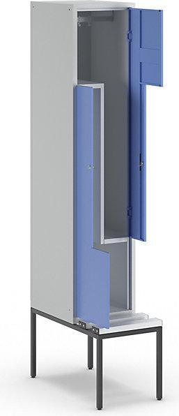 Noir foncé RAL 9005, Gris clair RAL 7035, Bleu clair RAL 5012