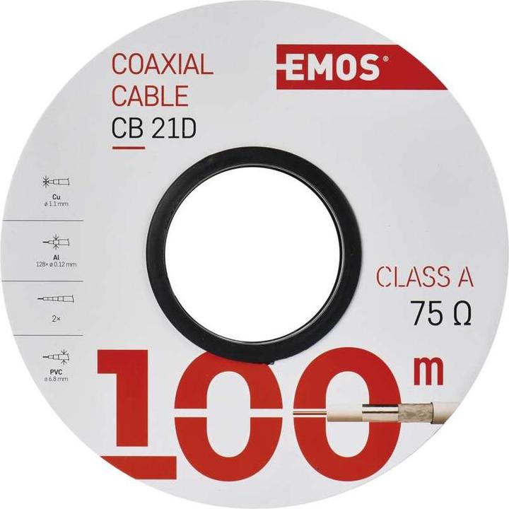Produktbild Emos Koaxialkabel CB21D, 100m (Antennenkabel)