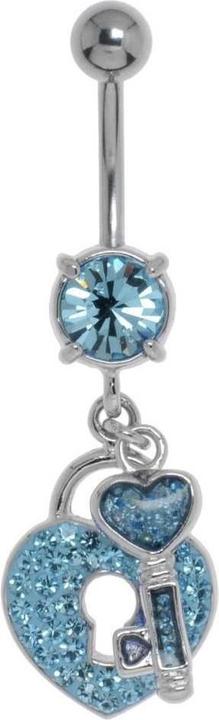Produktbild Bijouteria Bauchpiercing (Messing rhodiniert, Kristall, Chirurgenstahl 316L)