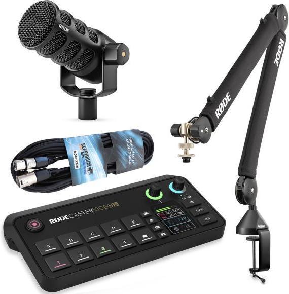 RØDE Rodecaster Video S Produktions-Konsole Podmic-USB Bundle