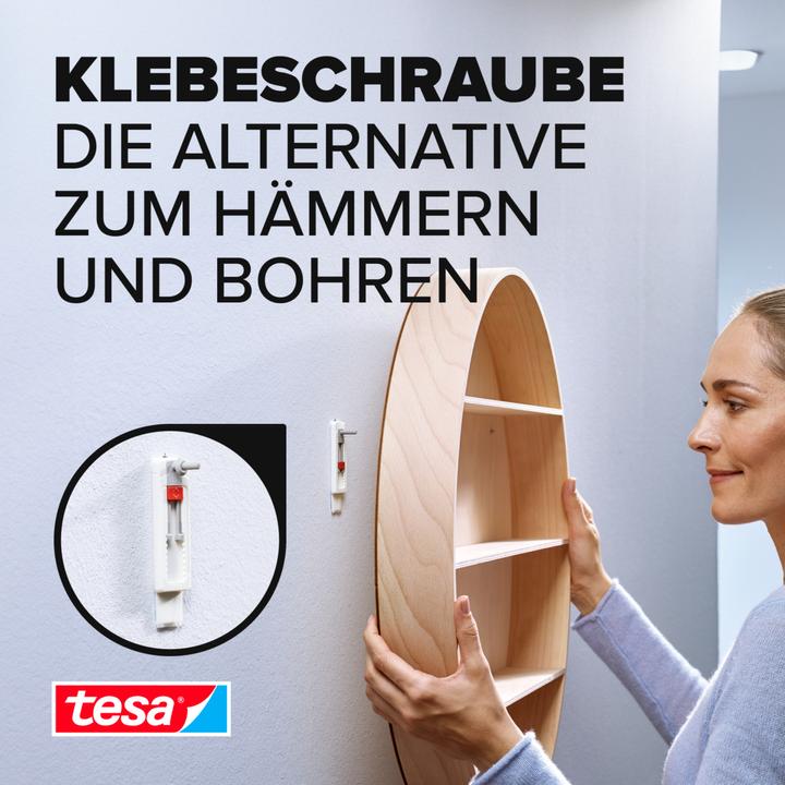 Produktbild tesa Klebeschraube für Tapete & Putz, höhenverstellbar