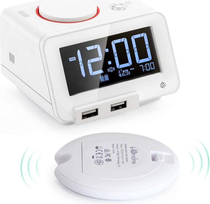 Produktbild Hometime Bluetooth Alarm Clock Speaker with Dual USB Charger