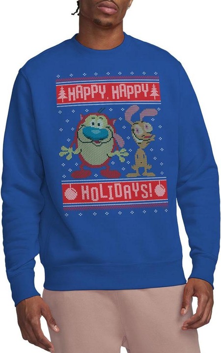 Produktbild Ren & Stimpy Happy Happy Holidays Sweatshirt (L)