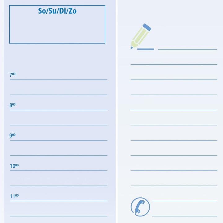 Actual product image Sigel Schreibtischunterlage Time blau/grün Papier 59,5 x 41,0 cm, 30 Blatt