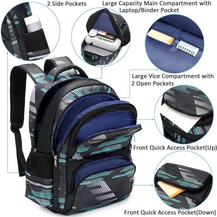 Produktbild Only-Bags.Store Schultasche Schulrucksack Schulranzen Set für Jugendliche Rucksack für Reisen Wandern Camping