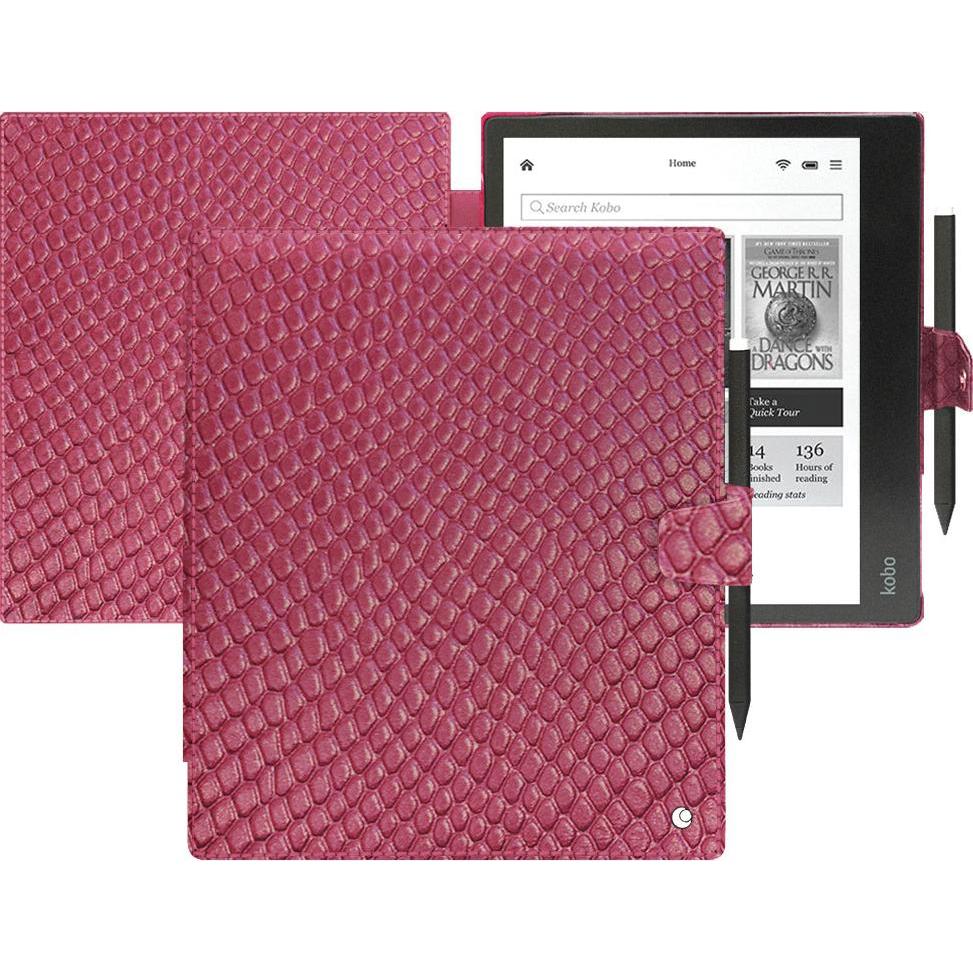 Noreve Lederschutzhülle horizontal, eReader Zubehör, Rosa