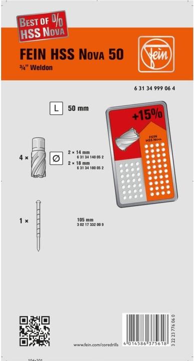 Produktbild Fein Kernbohrer-Set 63134999064 1 S (14 mm, 18 mm)