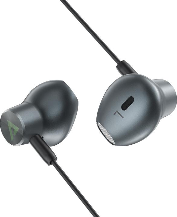 Produktbild Acefast L1 In-Ear-Kopfhörer mit 1,2 m Lightning Anschluss – Schwarz (Keine Geräuschunterdrückung, Kabelgebunden)