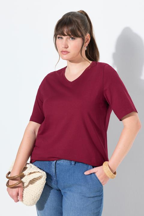 Produktbild Ulla Popken T-Shirts, 2er-Pack, V-Ausschnitt, Halbarm (58)