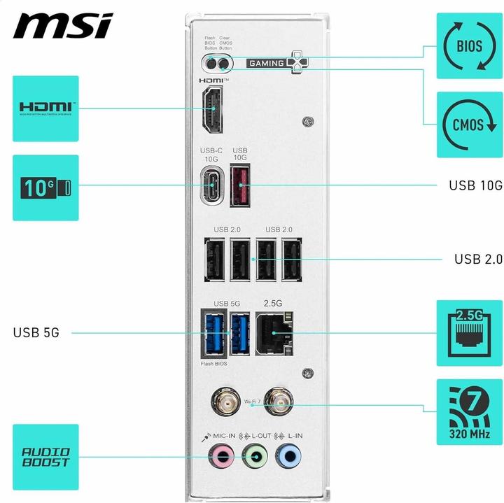 Productafbeelding MSI B840 GAMING PLUS WIFI (AM5, AMD B840, ATX)