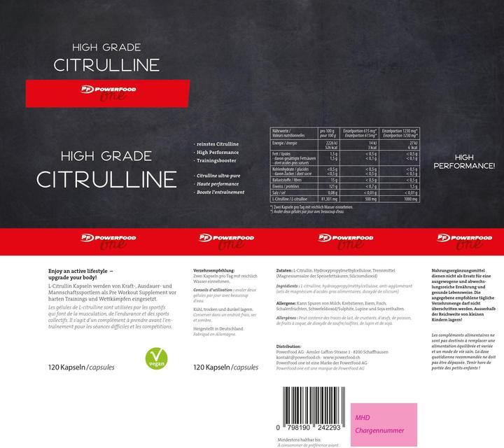Actual product image Powerfood High Grade Citrulline (1 Piece, Capsules)