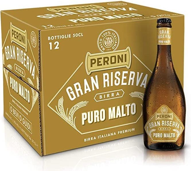 Actual product image Peroni Gran Riserva PURO MALTO box / (12 x 50 cl)
