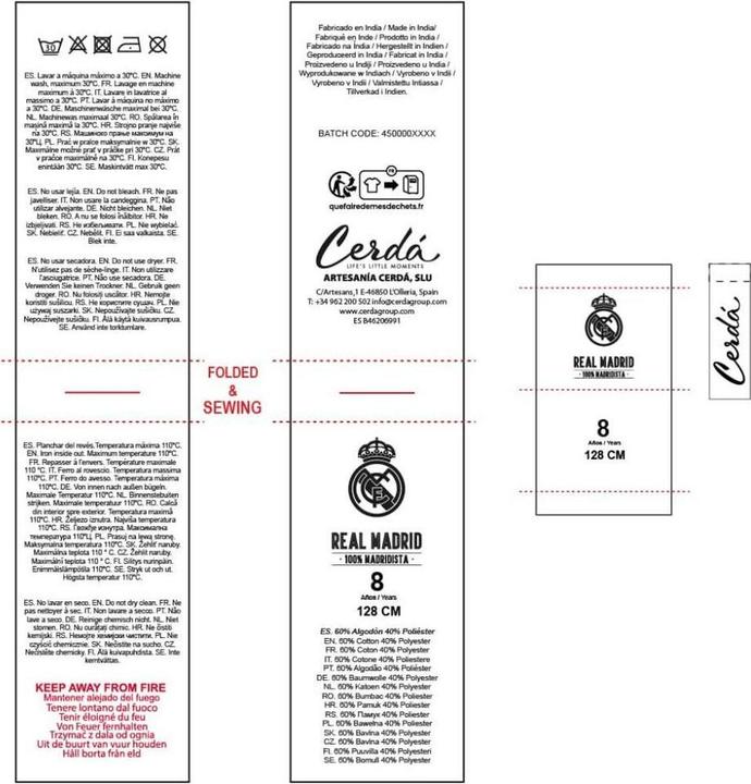 Produktbild Disney Lange Pyjamas aus Single-Jersey Real Madrid (152)