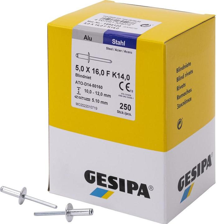 Image du produit Gesipa Rivet aveugle.5,0x16 F Alu (250)