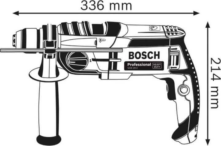 Actual product image Bosch Professional Impact drill GSB, 20-2 with L-CASE (Electrical connection)