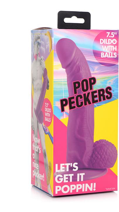 Produktbild Pop Peckers Poppin Dildo 19 cm - Purple