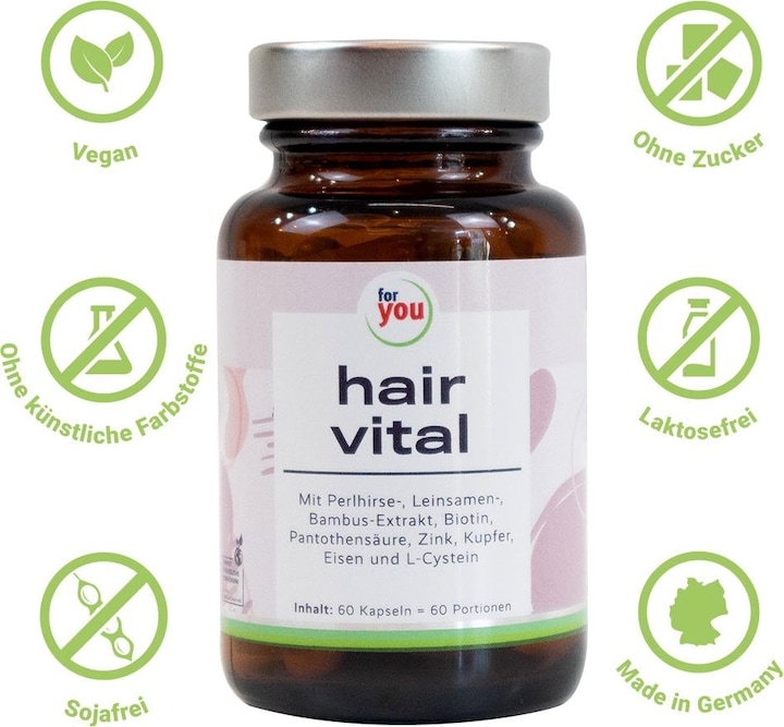 Actual product image For You hair vital (60 Piece, Capsules)